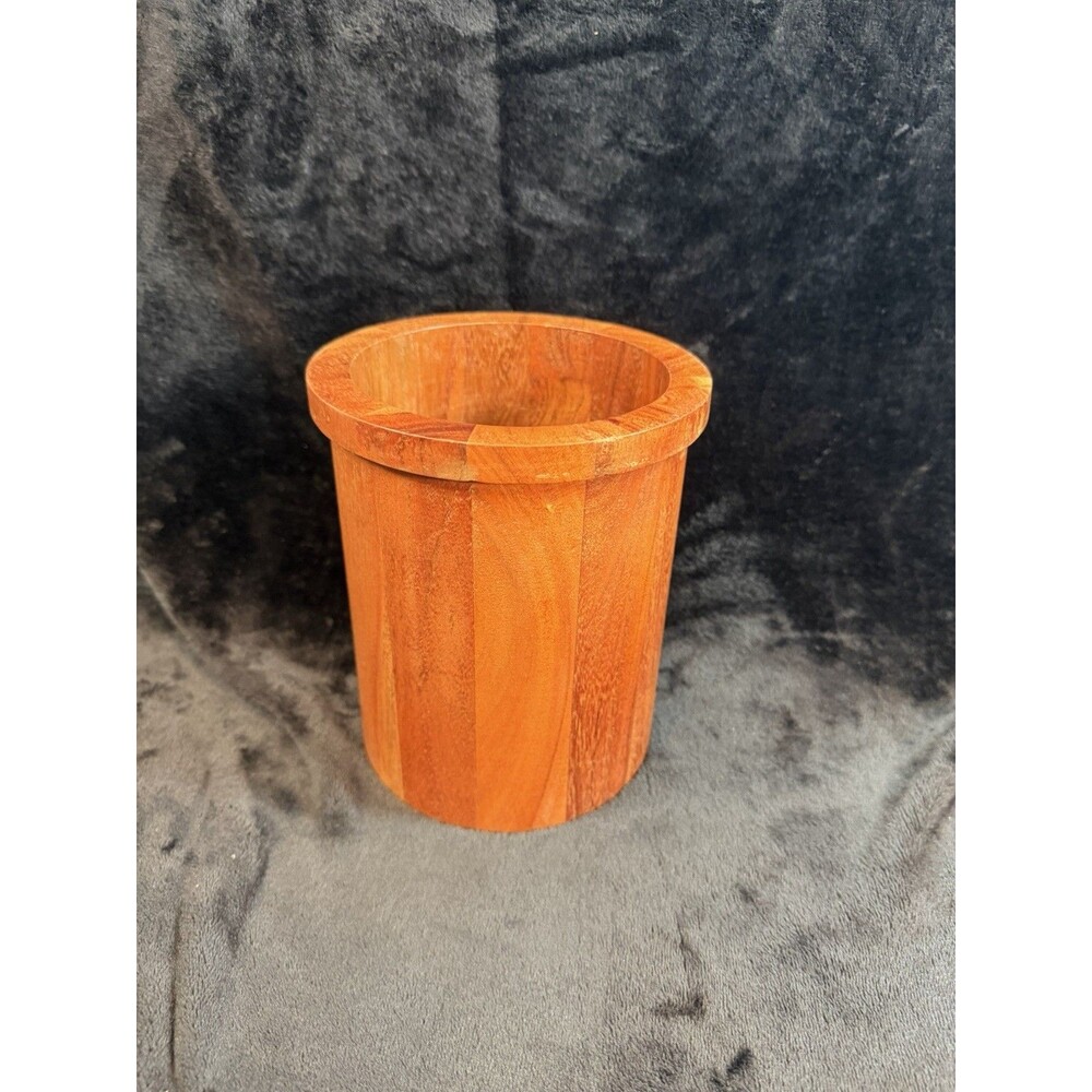 Wood Utensil Holder Acacia Wood Kitchen Rustic Hearth & Hand Magnolia Farmhouse